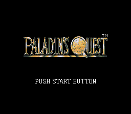 Paladin's Quest (SNES) screenshot: (2nd) Title Screen