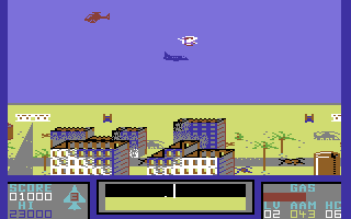 Falcon Patrol II (Commodore 64) screenshot: Attacked by flak