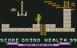 Super Robin Hood (Commodore 64) screenshot: More of level 1