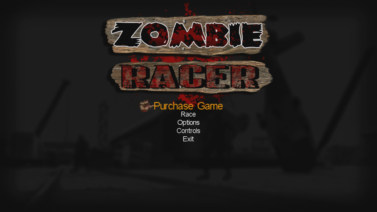 Zombie Racer (Xbox 360) screenshot: Main menu (Trial version)