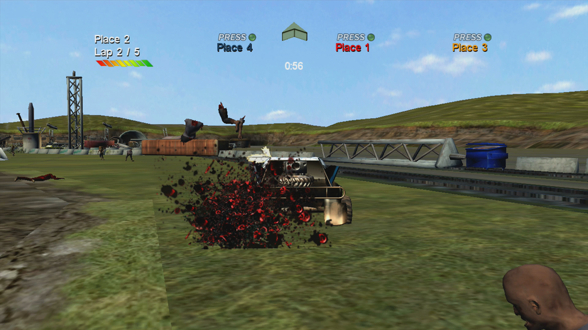 Zombie Racer (Xbox 360) screenshot: Killing some zombies (Trial version)