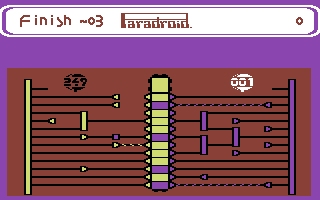 Paradroid (Commodore 64) screenshot: Attempting to transfer control to a different robot