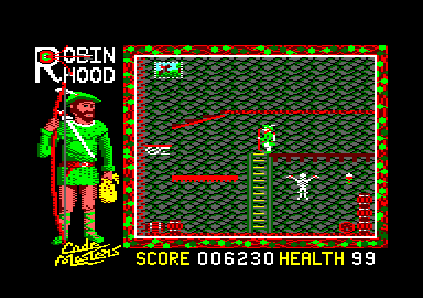Super Robin Hood (Amstrad CPC) screenshot: Still more of level 1