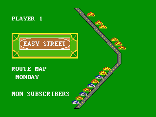 Paperboy 2 (Genesis) screenshot: Overview of the deliveries