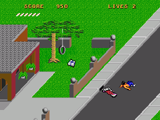 Paperboy 2 (Genesis) screenshot: The streets are still flooded with useless junk.