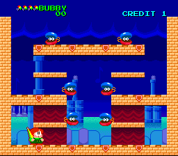 Parasol Stars: The Story of Bubble Bobble III (TurboGrafx-16) screenshot: The first area