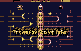 Paradroid 90 (Atari ST) screenshot: Transfer game won! Now you control an other droid.