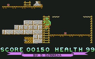 Super Robin Hood (Commodore 64) screenshot: Exploring level 1