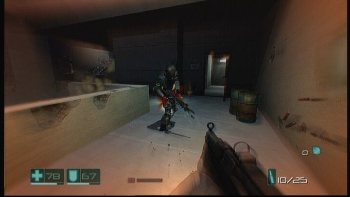 F.E.A.R.: First Encounter Assault Recon (Xbox 360) screenshot: Slow motion firefight