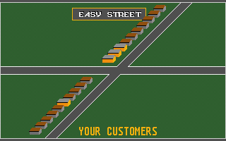 Paperboy (Atari ST) screenshot: Deliver papers to your customers