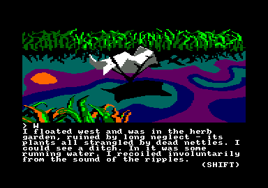 Scapeghost (Amstrad CPC) screenshot: Water everwhere
