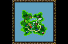 Hanjuku Eiyū: Aa Sekai Yo Hanjuku Nare (WonderSwan Color) screenshot: Area map