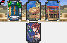 Wild Card (WonderSwan Color) screenshot: Go to tavern? Maybe drink some beer... which is also a card