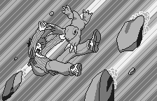 Digimon Adventure: Cathode Tamer (WonderSwan) screenshot: Falling down...