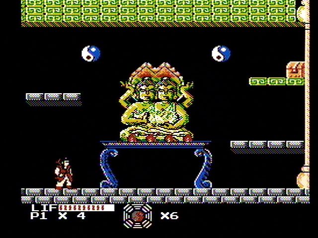 Master Chu And The Drunkard Hu (NES) screenshot: Symbols are often hidden on the screen