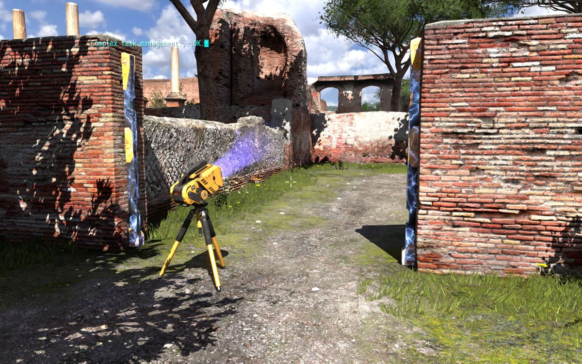 The Talos Principle (Windows) screenshot: Jammers are used to get past laser gates.