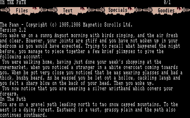 The Pawn (Amiga) screenshot: Background story