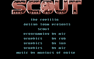 Scout (Commodore 64) screenshot: Title screen