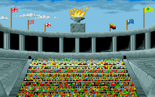 Winter Challenge: World Class Competition (Atari ST) screenshot: Opening Ceremony