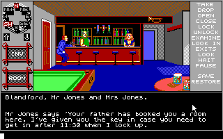 ...A Personal Nightmare (DOS) screenshot: At The Inn