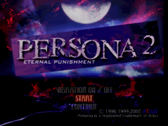 Persona 2: Eternal Punishment (PlayStation) screenshot: Title screen