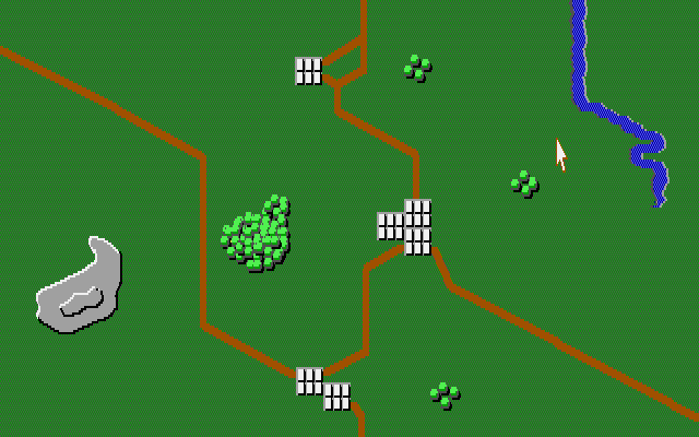 The Perfect General (DOS) screenshot: Scenario Map