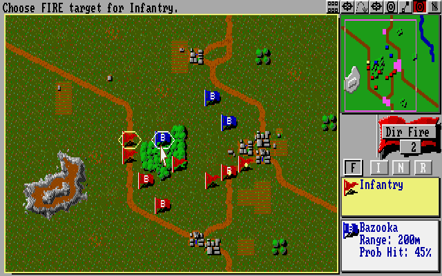 The Perfect General (DOS) screenshot: Main Game Screen