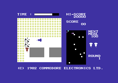 Radar Rat Race (Commodore 64) screenshot: The star screen