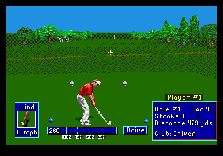 PGA European Tour (Genesis) screenshot: Getting started