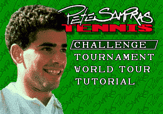 Pete Sampras Tennis (Genesis) screenshot: title screen