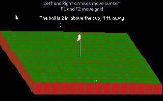 PGA Tour Golf (DOS) screenshot: Screen to show green for each hole