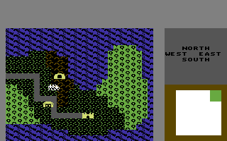 Phantasie (Commodore 64) screenshot: World map