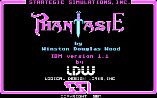 Phantasie (DOS) screenshot: Title Screen