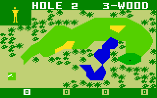 PGA Golf (Intellivision) screenshot: Teeing off...