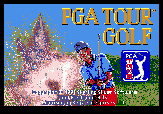 PGA Tour Golf (Genesis) screenshot: Title screen