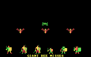 Phantasie (DOS) screenshot: Battle descriptions