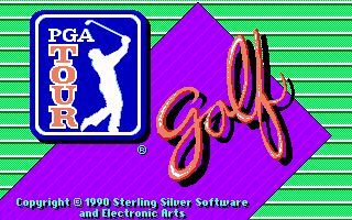 PGA Tour Golf (DOS) screenshot: Start of game. Splash screen