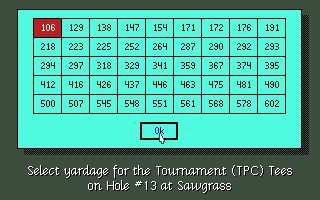 PGA Tour Golf (DOS) screenshot: Copy protection screen