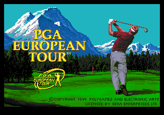 PGA European Tour (Genesis) screenshot: Title screen