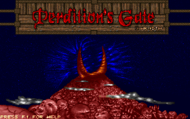 Perdition's Gate (DOS) screenshot: Obligatory title screen