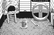 Dokodemo Hamster (WonderSwan) screenshot: Time for some cleaning!