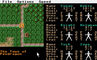 Phantasie III: The Wrath of Nikademus (Atari ST) screenshot: The traveling map