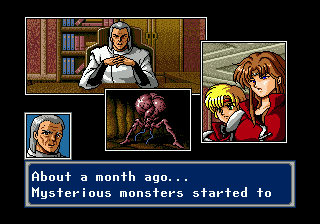 Phantasy Star IV (Genesis) screenshot: One of the game's many wonderful animé cut scenes