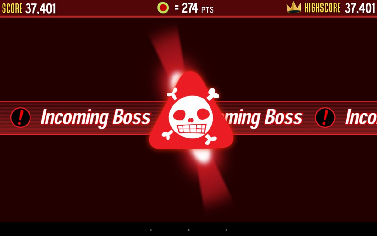 Tilt to Live 2: Redonkulous (Android) screenshot: Incoming boss