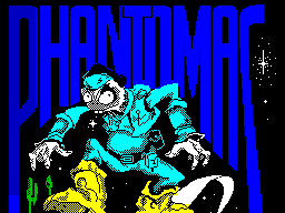 Phantomas (ZX Spectrum) screenshot: Loading title