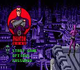 Phantom 2040 (Genesis) screenshot: title screen