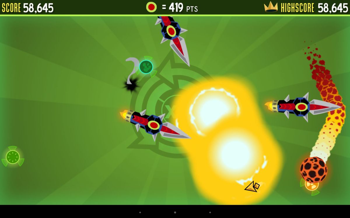 Tilt to Live 2: Redonkulous (Android) screenshot: These enemies only appear now and then and will try to skewer you with a quick attack.