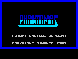 Phantomas (ZX Spectrum) screenshot: Credits