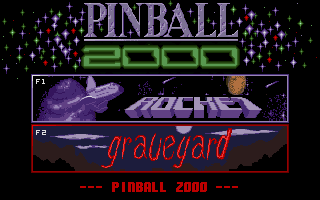 Pinball 2000 (DOS) screenshot: Menu