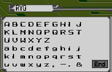 Digimon Anode & Cathode Tamer (Veedramon Version) (WonderSwan Color) screenshot: Naming your hero